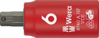 8740 A VDE HF Zyklop Bit socket, insulated, with 1/4" drive, with holding function for hexagonal socket screws, 6 x 45 mm, 05005903001 Wera main