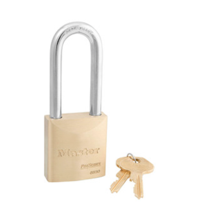 6850LJ | Pro Series Brass Padlock - 5 pin cylinder - Keyed Different - Long Shackle main