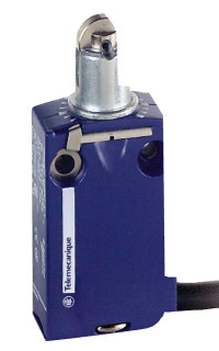 Limit switch, XCMD, steel roller plunger, 1NC+1 NO, slow, 5 m, XCMD2502L5