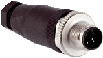 Connector STE-1205-G, 5 PIN, male straight, 4A, 125V, 4…6mm, M12, IP67, 6022083 Sick