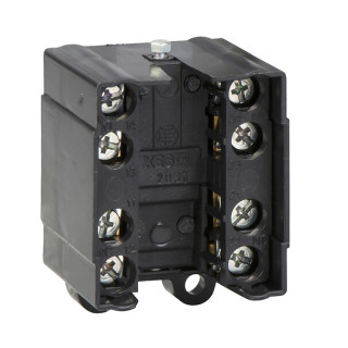 Limit switch contact block, XESP, 2C/O snap action, simultaneous, silver plated, XESP10215