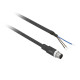 Pre wired connectors XZ, straight male, M8, 3 pins, cable PUR 0.5 m, XZCP2737L05 main