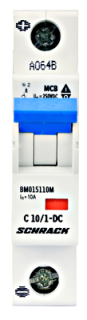 Automātslēdzis (MCB) DC-C10/1, 40° C, 10kA, Schrack Teknik, BM015110ME main