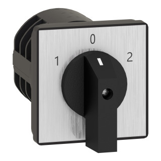 Cam changeover switch, Harmony K, front mounting, plastic, 3 poles, 30 degree, 63A, 64x64mm, marked 1/2 main