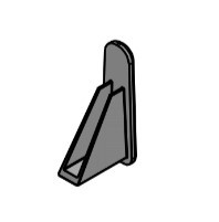 Busbar End cap 1-pole, grey, BSA90107 Schrack Technik