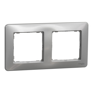 Cover frame, Sedna Design, 2 gang, aluminium