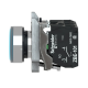 Pogas komplekts 22mm, ar atsperi NO + NC, caurspīdīga zila, ar LED apgaismojumu XB4BW36B5 Schneider Electric alt_view_4