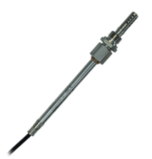 MOP301-T10F13K5L200PA23C0  Moisture in Oil Probe, Type: Remote probe, pressure-tight up to 20 bar (300 psi) and 180 °C (356 °F), Filter: Stainless steel, for flow < 1m/s, Cable length: 5 m (16.4 ft), Probe length: 200 mm (7.9”), Process connection: 1/2 IS main