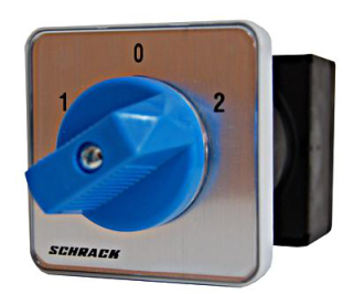 Changeover switch w. 0 Pos.,3P, 20A, central mounting 22,5mm IN026320 Schrack Technik main
