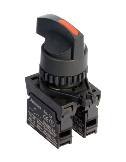Pārslēdzis 3 pozīcijas, ar atsperi, 22mm, 220V/10A, 110V/5A, Sarkana S2SR-S6R2A AUTONICS S2SRS6R2A Autonics main