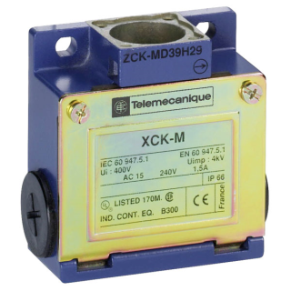 Limit switch body, ZCKM, 2NC+1 NO, snap action, M20, ZCKMD39H29