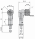 Konektors ar kabeli, M12, 4-PIN, leņķiskais, mamma, kabelis 5m, IP65/IP67/IP69K, XZCP1241L5 Telemecanique alt_view_6