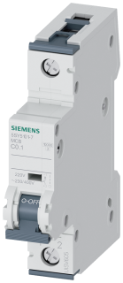 Miniature circuit breaker universal current 220Ā V DC 230/400Ā V AC 10Ā kA, 1-po..., 5SY5101-7, Siemens main
