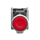 Illuminated push button, Harmony XB4, metal, red flush, 22mm, universal LED, plain lens, 1NO + 1NC, 24V AC DC alt_view_4