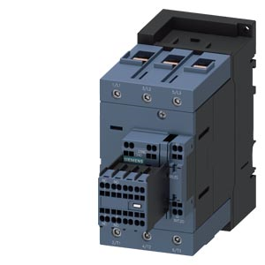 3RT2046-3AF04 power contactor, AC-3 95 A, 45 kW / 400 V 2 NO + 2 NC, 110 V AC, 50 Hz 3-pole, 3 NO, Size S3 Spring-type terminal main