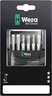 Bit-Check 6 Universal 1 SB, 6 pieces, 05073635001 Wera main