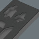 9840 Foam insert L-key set 1, empty, 172 x 30 x 392 mm, 05137340001 Wera alt_view_3