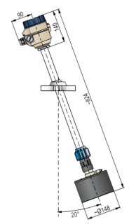 Līmeņa sensors birstošām vielām Nivelco EchoTREK SBD-33J-8 ar displeju; 0.6 - 30m; 12-40VDC/12-28VAC; 4-20mA + HART+ relay; Ex - sprādzienbīstama vide SBD33J8M Nivelco main