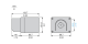 Empty enclosure control station, Harmony 9001K, Harmony 9001SK, aluminium, yellow, 1 cut out, 30mm alt_view_6
