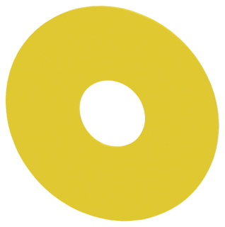 Backing plate for emergency stop mushroom pushbutton, yellow, external d. 75 ..., 3SU1900-0BC31-0AA0, Siemens main