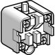 Limit switch contact block, XCKZ, 1 C/O snap action, silver plated, XCKZ01 main