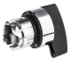 Head for selector switch, Harmony XB4, metal, black, 22mm, long handle, 2 positions, stay put alt_view_2