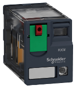 miniature plug in relay, Harmony Electromechanical Relays, 6A, 4CO, with LED, with lockable test button, flat (faston type), 230V AC main