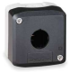 Empty control station, Harmony XALD, XALK, plastic, dark grey lid, for push button 22mm, 1 cut out alt_view_3