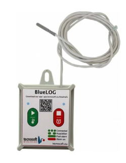 Bluetooth temperature data logger, with BlueTrails Android app and external steel sensor, calibrated from -80 ° C up to 20 ° C. BlueLOG P-80 main