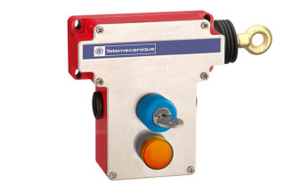 Latching emergency stop rope pull switch, simple reset by flush push button, XY2CE1A496