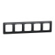 Cover frame, Sedna Design, 5 gang, anthracite main