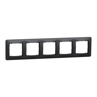 Cover frame, Sedna Design, 5 gang, anthracite