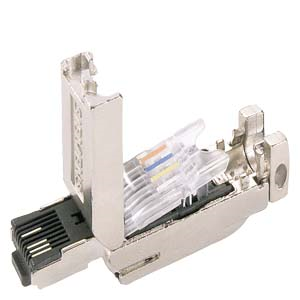 Industrial Ethernet FastConnect RJ45 plug 180 2x 2, RJ45 plug-in connector (10/100 Mbit/s) with rugged metal enclosure and FC connection system, for IE FC Cable 2x 2; 180° cable outlet 1 pack = 1 unit main