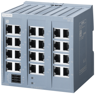 SCALANCE XB124, unmanaged switch, 24x 10/100 Mbit/s RJ45 ports, 6GK5124-0BA00-2AB2, Siemens main