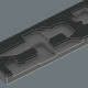 9840 Foam insert L-key set 1, empty, 172 x 30 x 392 mm, 05137340001 Wera alt_view_2