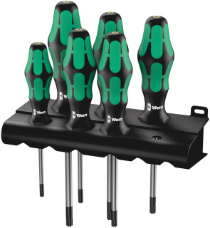 367/6 TORX® BO Kraftform Screwdriver set and rack, 6 pieces, 05138250001 Wera main