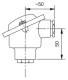 Temperature sensor with head, PT100, 8 x 730mm, DIN B, -50….500°C, ET501 Evikon alt_view_4