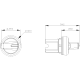 Toggle switch illuminable, 22 mm, round, metal, high gloss, white, knob short, 3SU1052-2FM60-0AA0, Siemens alt_view_3