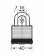 3КАЛФБЛК | Навесной замок из ламинированной стали - Keyed Alike Padlock alt_view_2