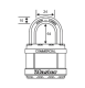 M5LJSTS | 51mm - Octagonal shackle, diam. 8mm - 4 Pin tumbler cylinder - 64mm long shackle - Stainless Steel sleeve alt_view_2