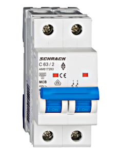 Automātslēdzis (MCB) AMPARO 6kA, C 63A, 2-pole, Schrack Teknik, AM617263-- main