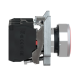 Illuminated push button, Harmony XB4, metal, red flush, 22mm, universal LED, plain lens, 1NO + 1NC, 24V AC DC alt_view_3