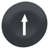 Cap for multiple-headed push button, Harmony XB4, wireless, plastic, black, 22mm, white marked arrow main