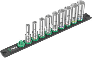 Magnetic socket rail B Deep 1 socket set, 3/8" drive, 9 pieces, 05005440001 Wera main