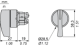 Head for selector switch, Harmony XB4, metal, black, 22mm, long handle, 2 positions, stay put alt_view_3