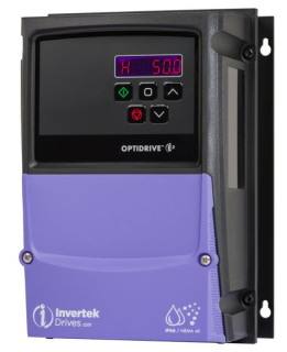 Variable frequency drive, Optidrive E3, 0.75 KW, 1 PH in, 1 PH out, 7A, 200-240V, EMC Filter, IP66, Invertek Drives, ODE-3-120070-1F1A-01 main