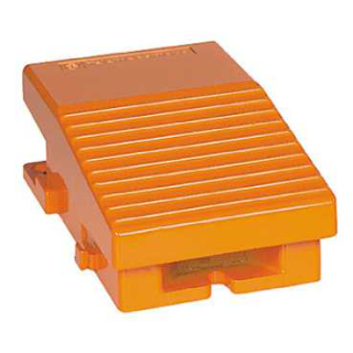 Single foot switch, Harmony XPE, metal, orange, without cover, 1 step, 1 contact 1NC+NO, IP66
