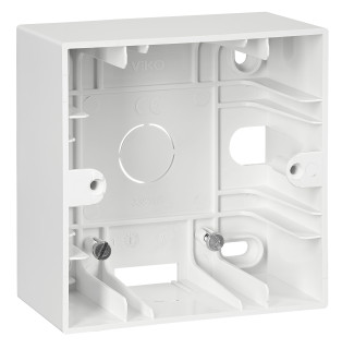 One gang wall mounting housing, white, EV105306 Schrack Technik