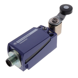 Limit switch, XCKD, thermoplastic roller lever, 1NC+1 NO, snap, M12, XCKD2118M12 main