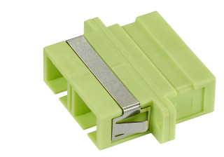 FO Coupler SC-Duplex, Plastic, OM5, ceramic, flange, HSELSK05CP Schrack Technik